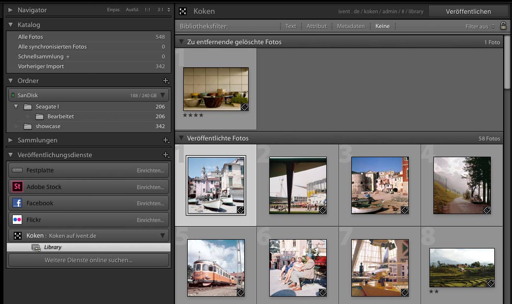 Kostenlose Bilddatenbank mit Schnittstelle in Adobe Lightroom